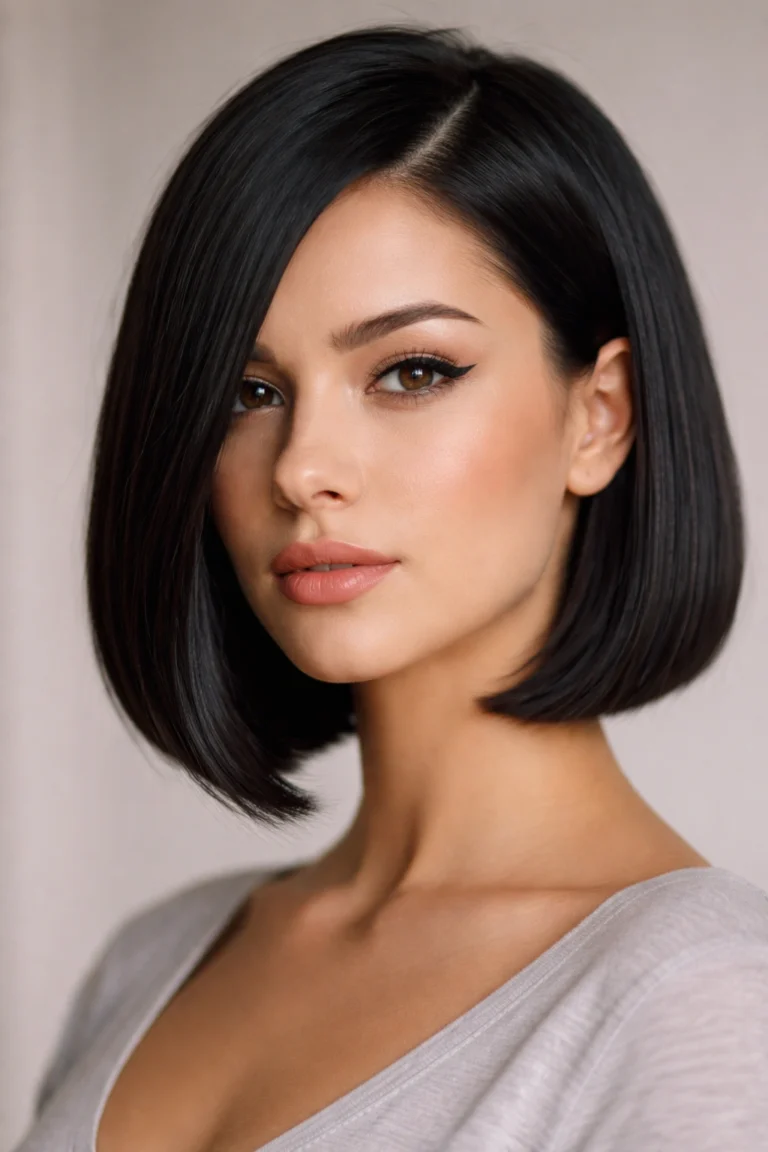 10 Straight Hair Looks for Round Faces