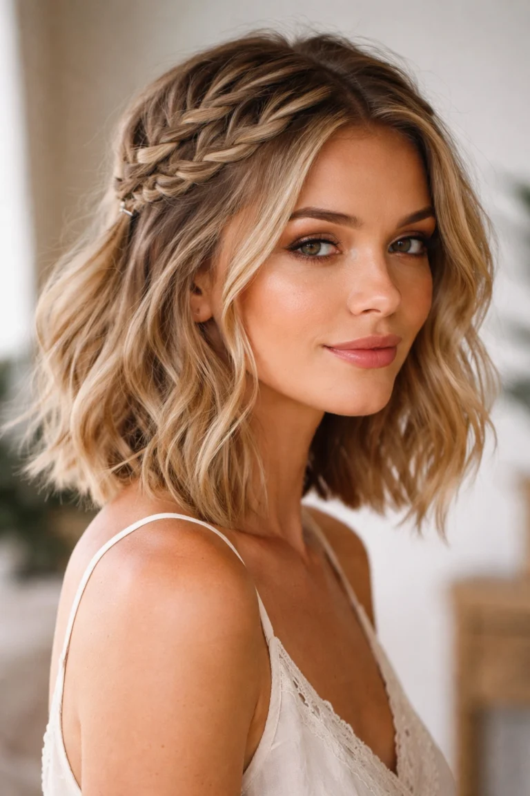 18 Boho Half Up Half Down Styles for Short Hair