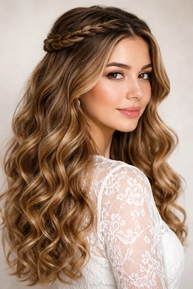 18 Easy Half Up Half Down Styles for Wavy Hair