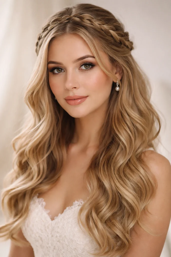 18 Romantic Half Up Half Down Looks for Weddings
