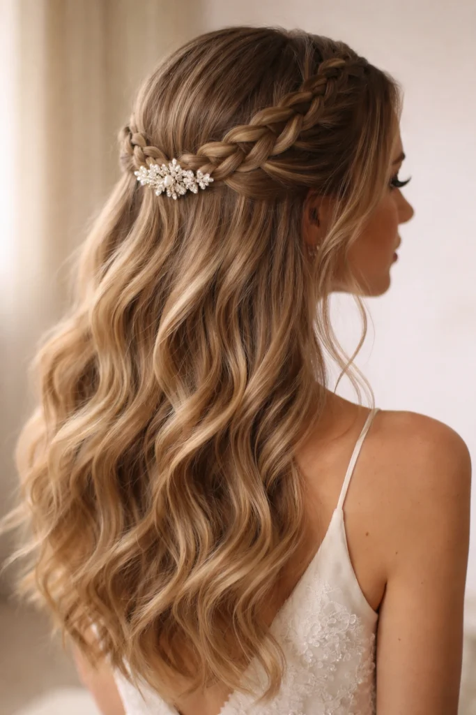 18 Cute Half Up Half Down Styles for Prom
