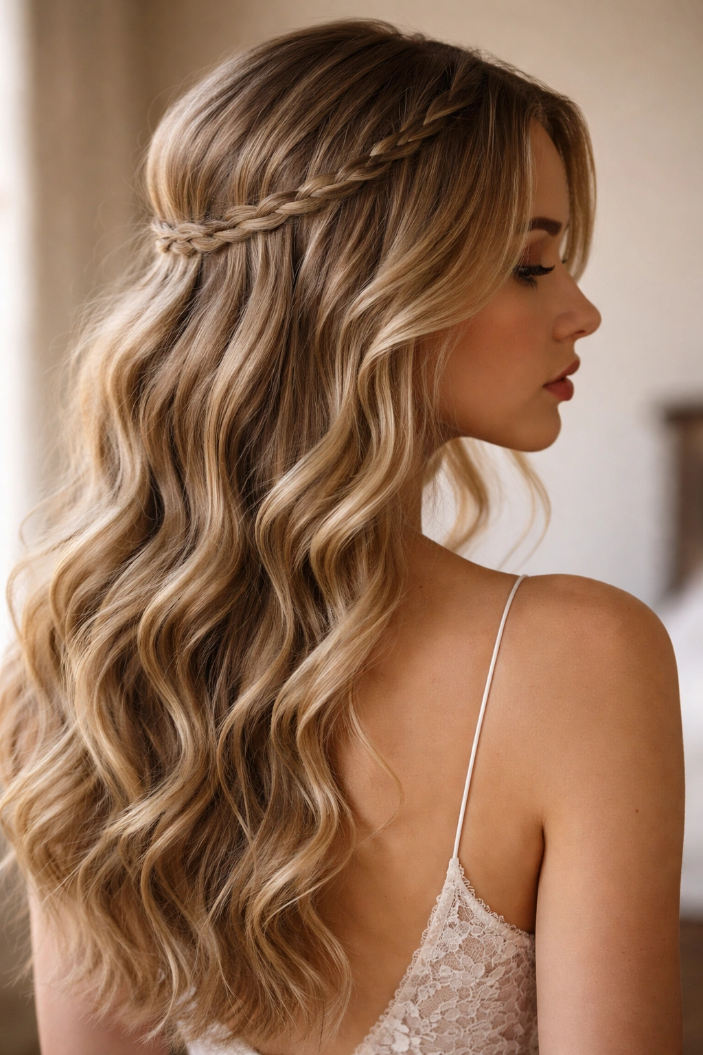 Textured waves with a thin braid woven through