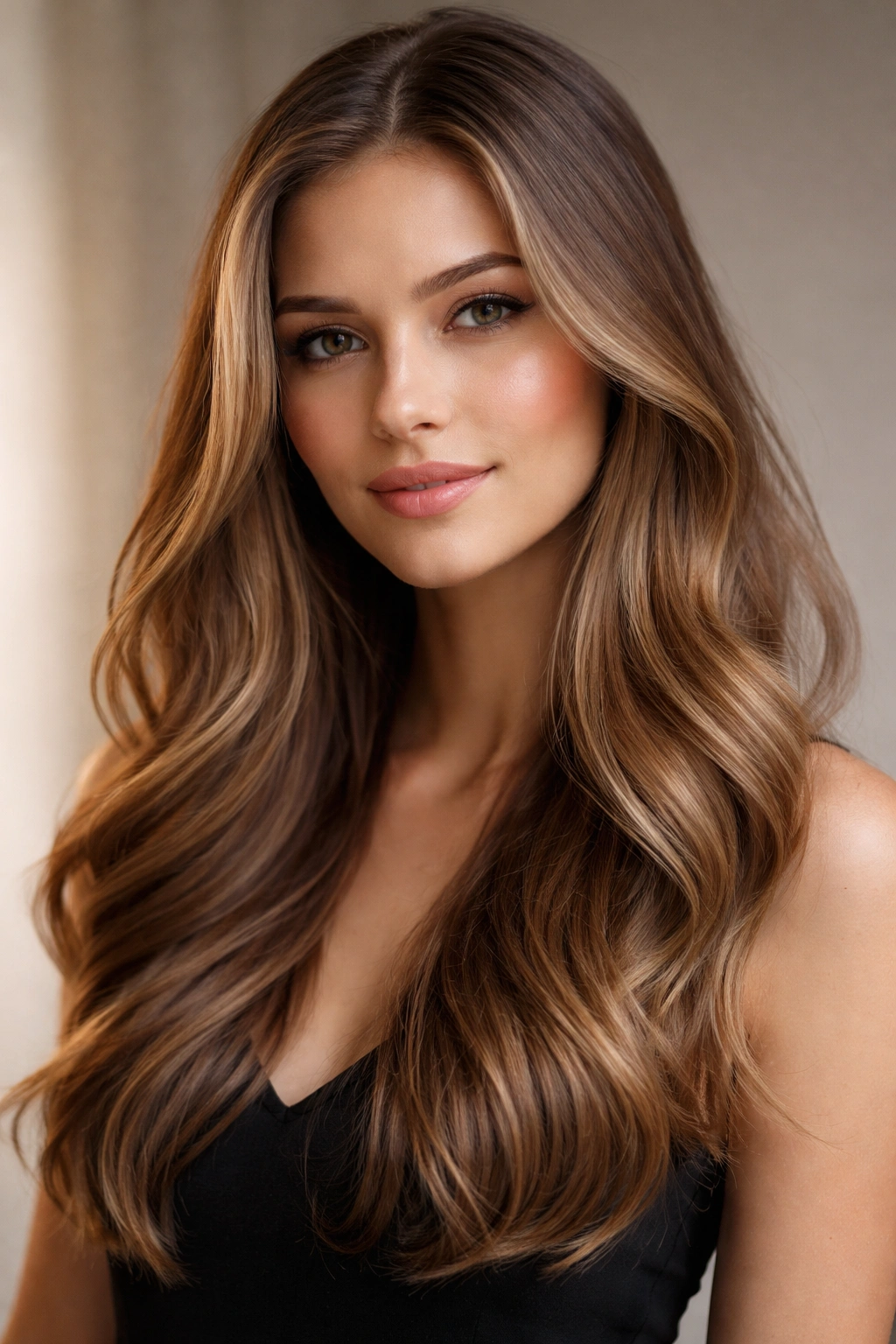 Close-up of brushed-out waves in straight hair showing soft undone texture