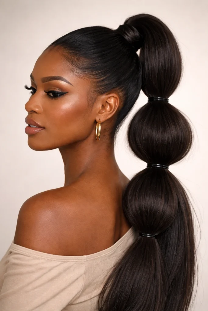 12 Ponytails for Black Women With Straight Hair