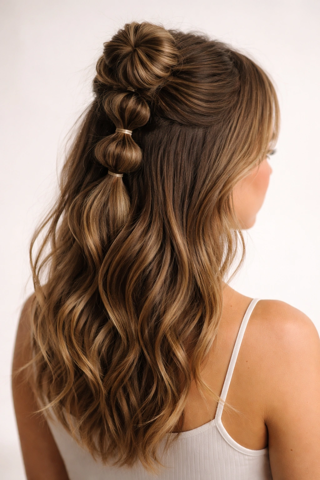 Bubble space bun hybrid with multiple small buns stacked