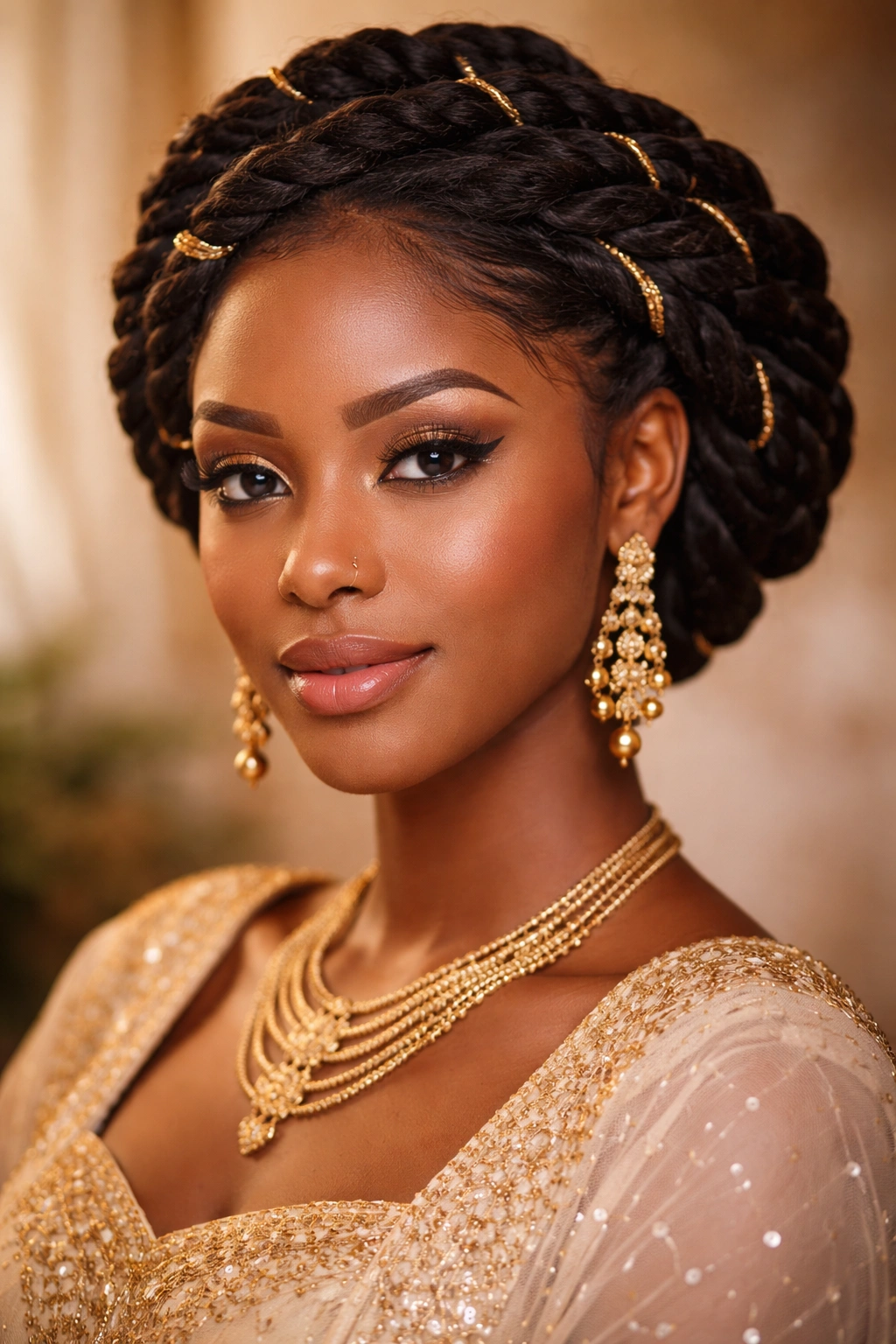 Bulala twisted crown hairstyle with coiled twists