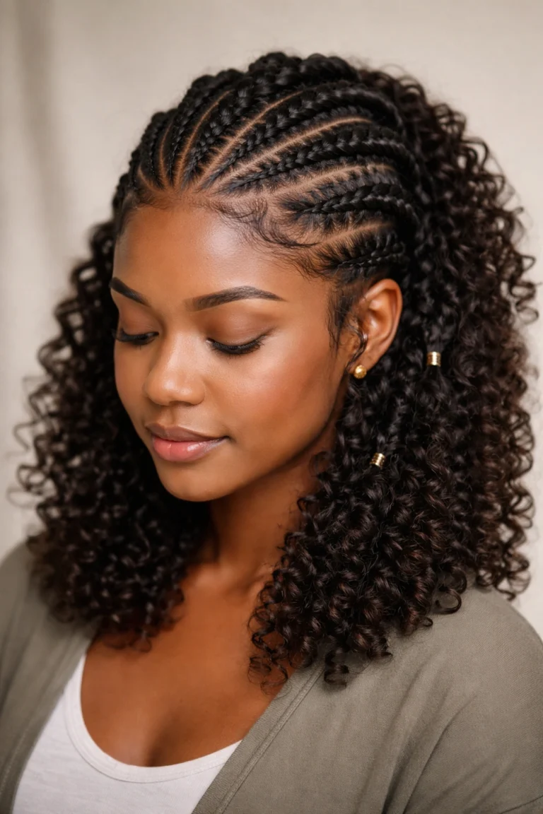 13 Butterfly Cornrows With Curls