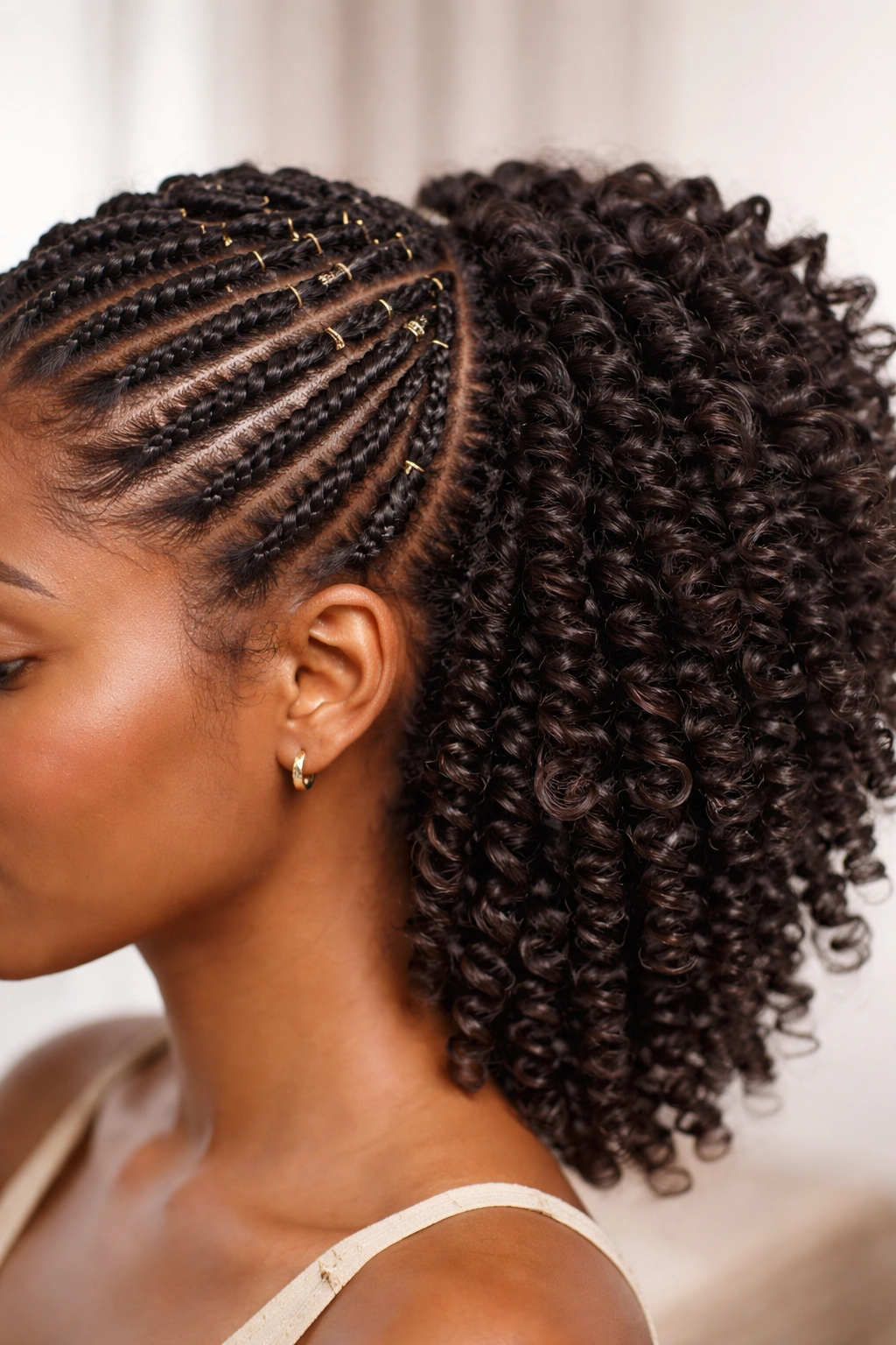 Defined spiral comb coils with coil-out curls