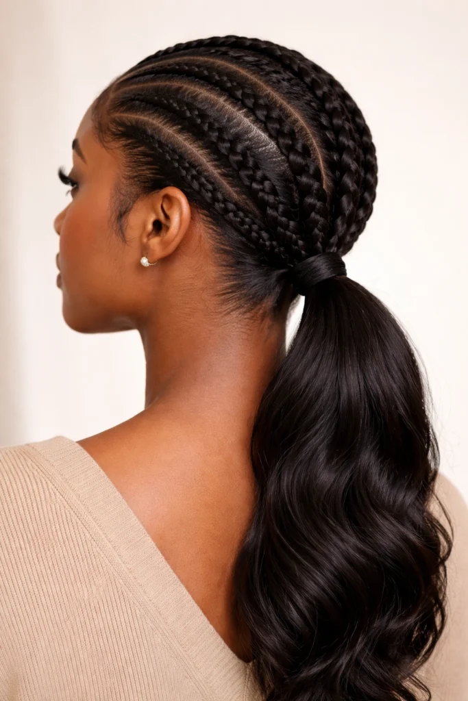 12 Cornrow Ponytails for Black Women
