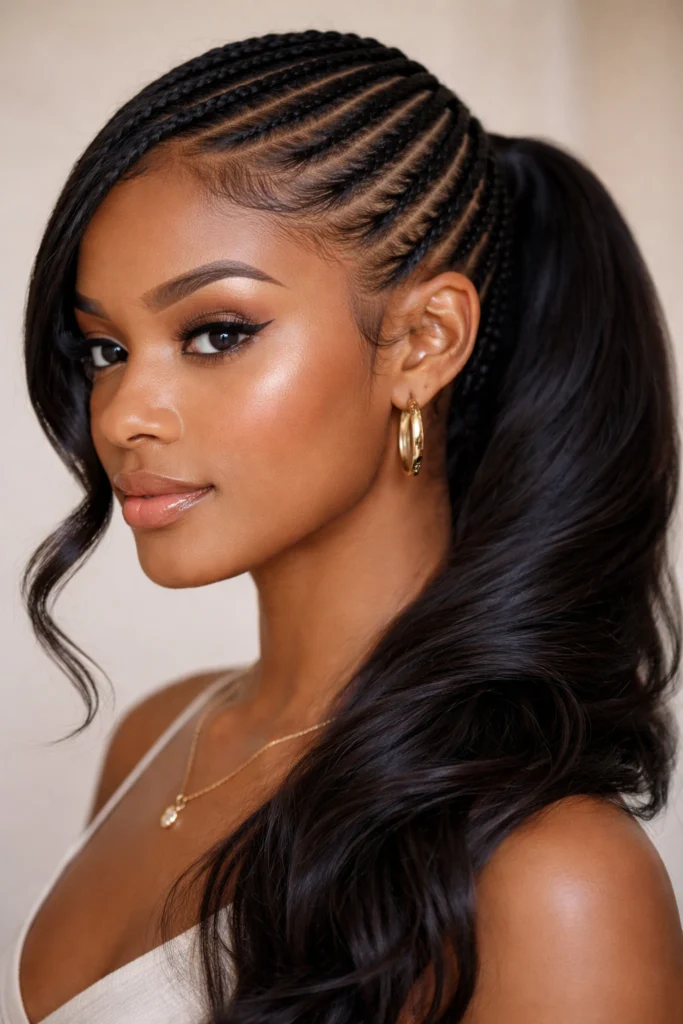 11 Cornrow Ponytails for Natural Hair