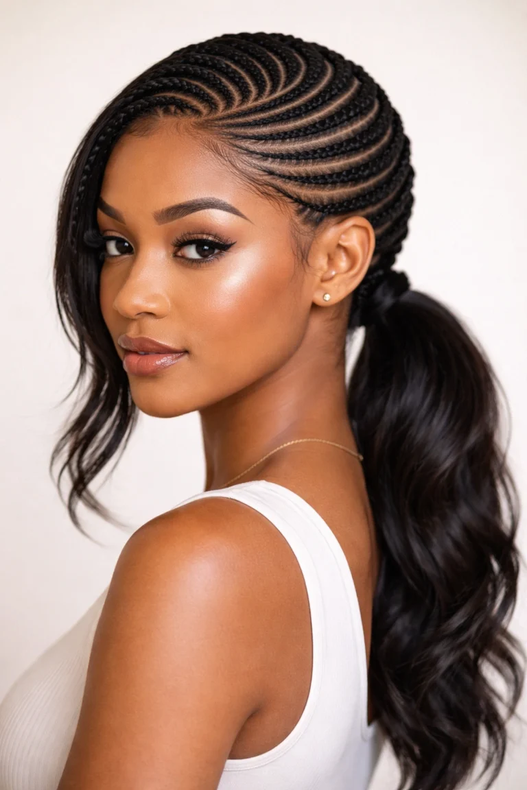 12 Ghana Cornrow Ponytails