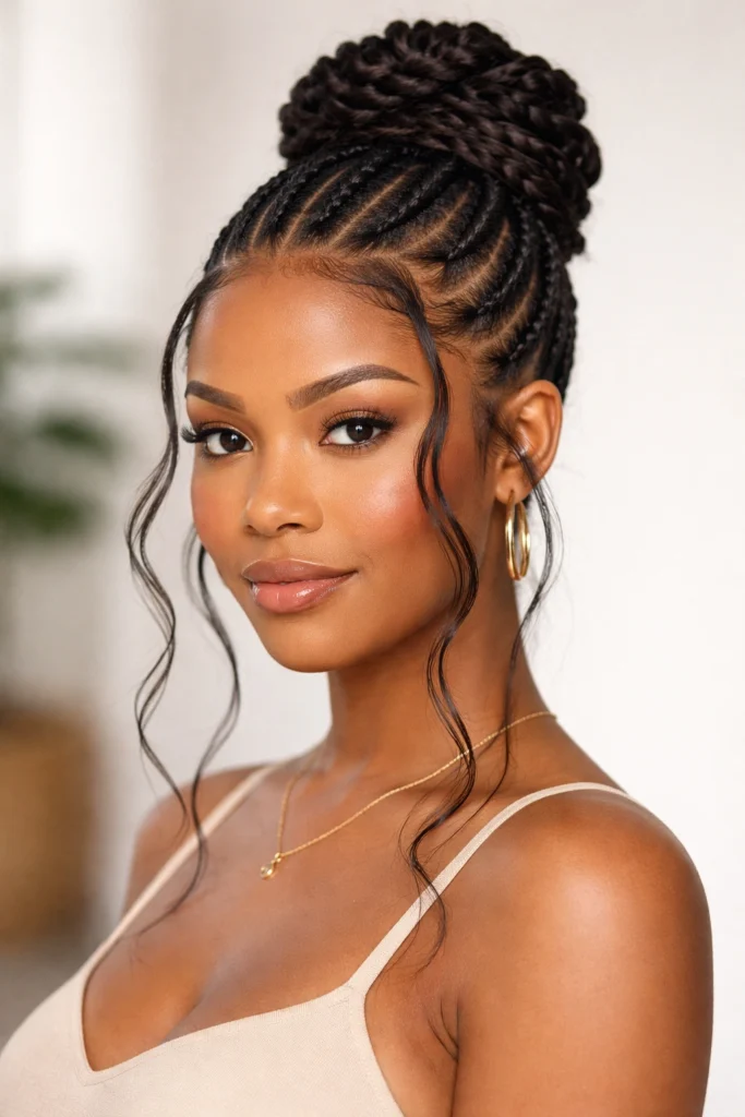 12 Cornrow Styles for Round Faces