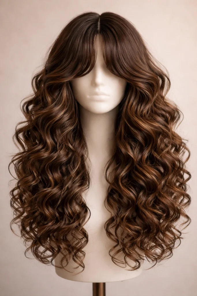 15 Long Styles With Bangs for Wavy Curly Hair