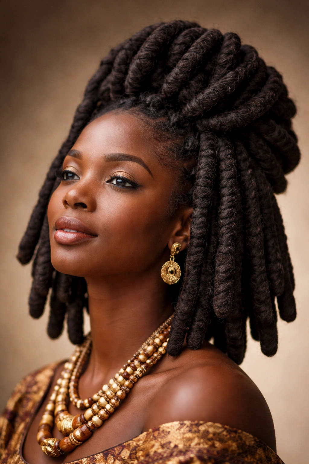 Dada Ogede crown with thick plantain-like locks