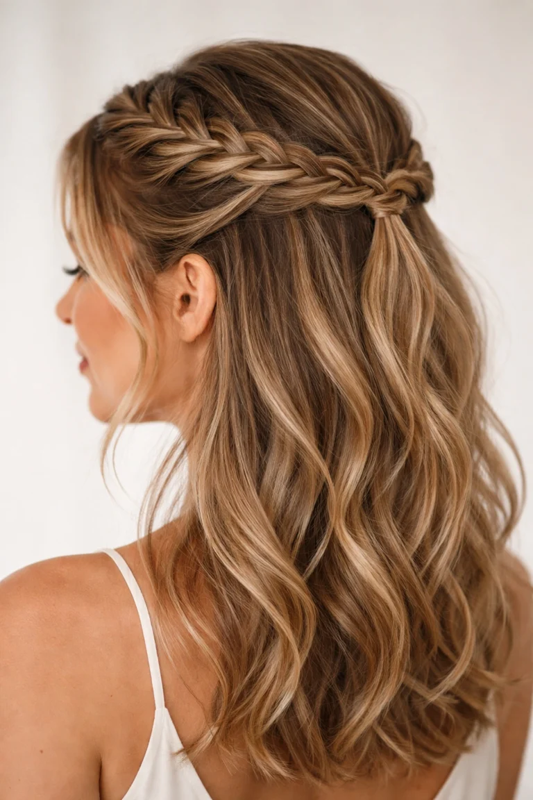 18 Cute Half Up Half Down Styles for Medium Hair