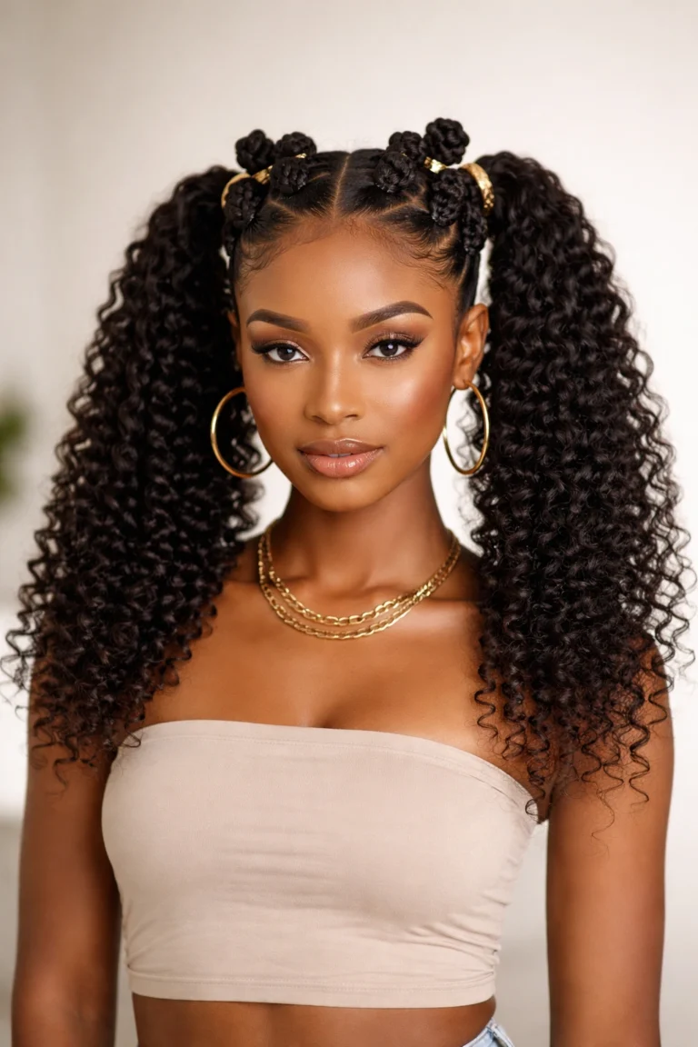 12 Bantu Knot Ponytails for Natural Hair