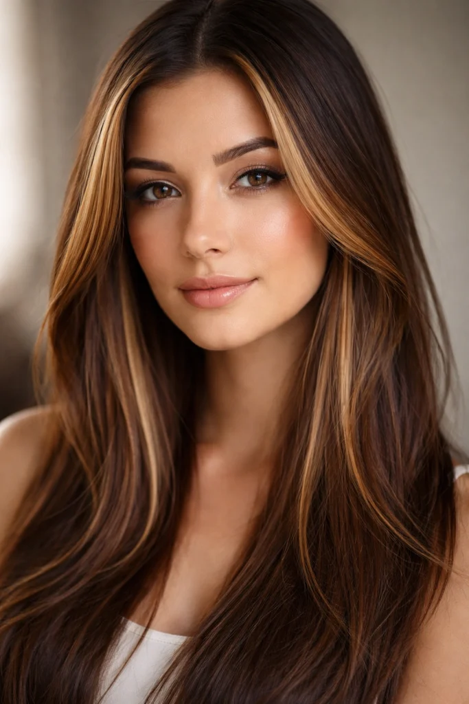 10 Caramel Highlights for Straight Hair