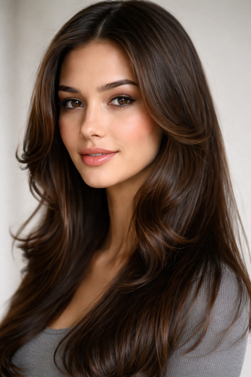 Face-framing curls around the front of the face