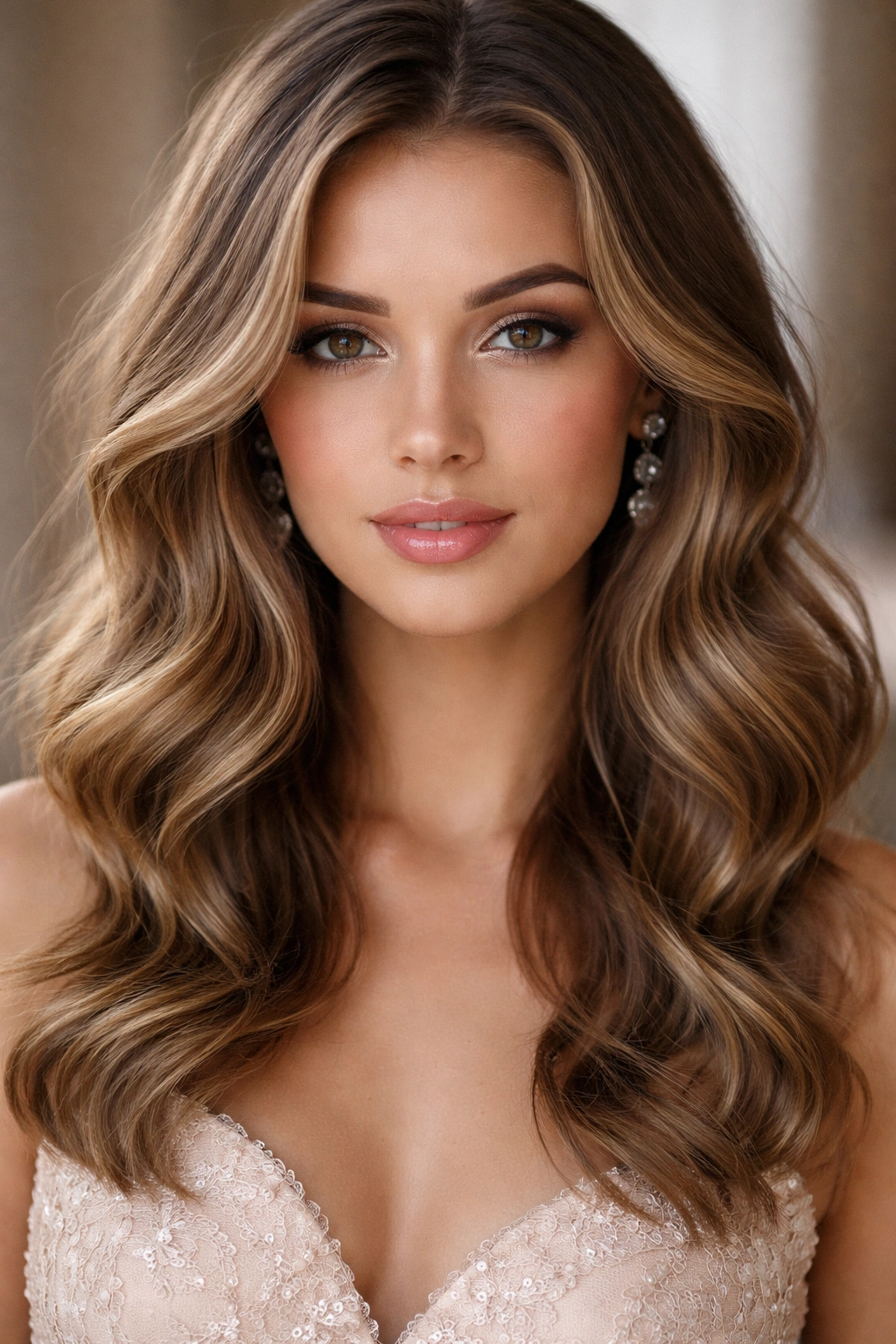 Face-framing waves curling around the cheeks to enhance cheekbones