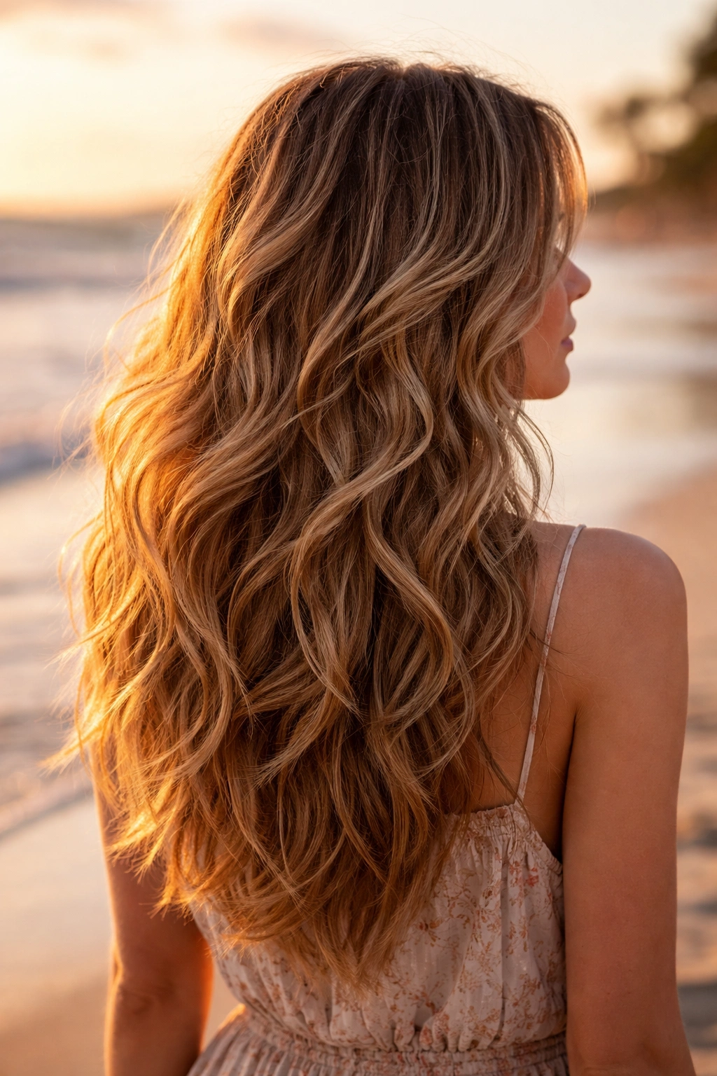 Heavily layered fairy-tale cut with multi-dimensional waves