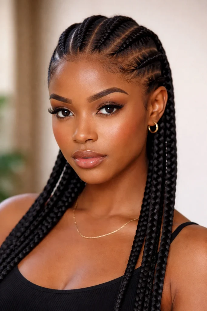 20 Cornrow Styles With 3 Braids