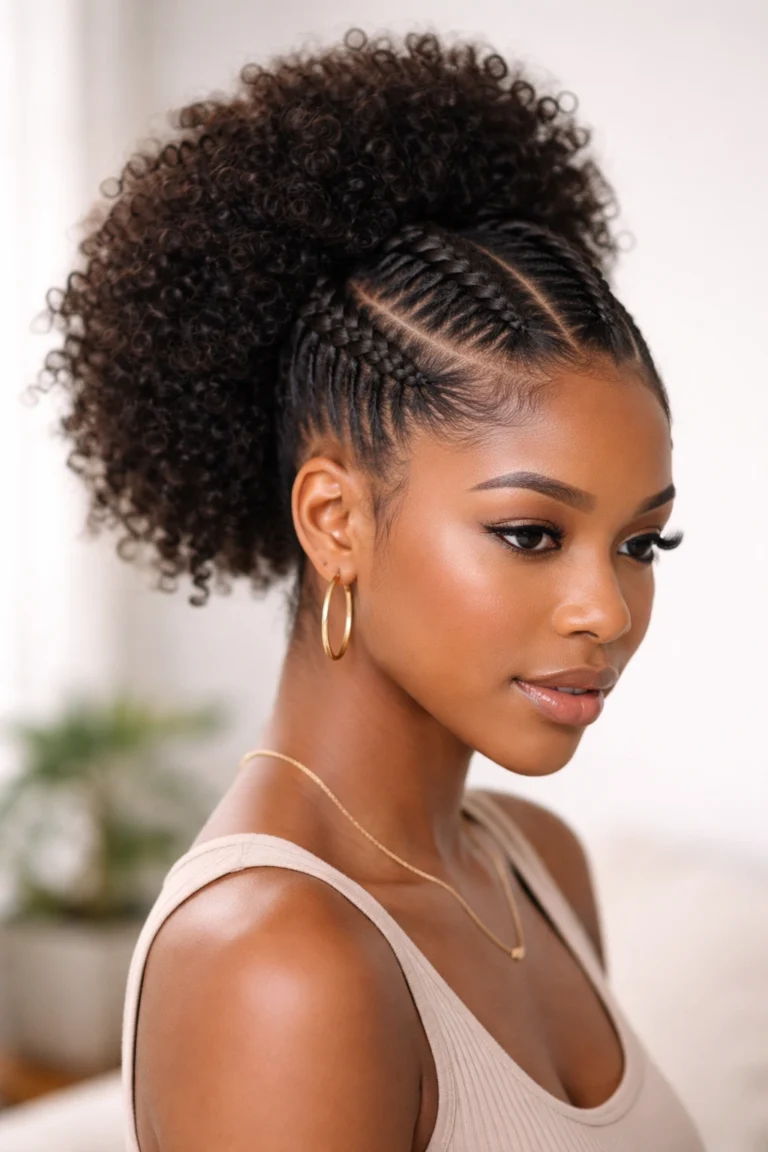 10 Double Braided Ponytails for Natural Hair