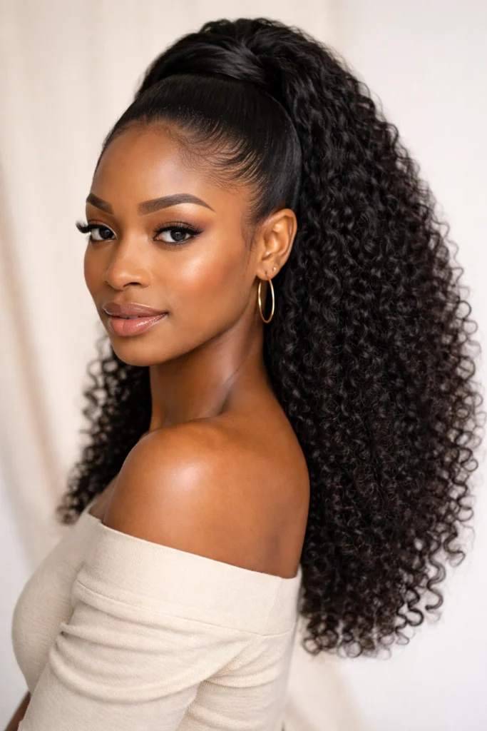 12 Slick Back Half Up Half Down for Natural Hair