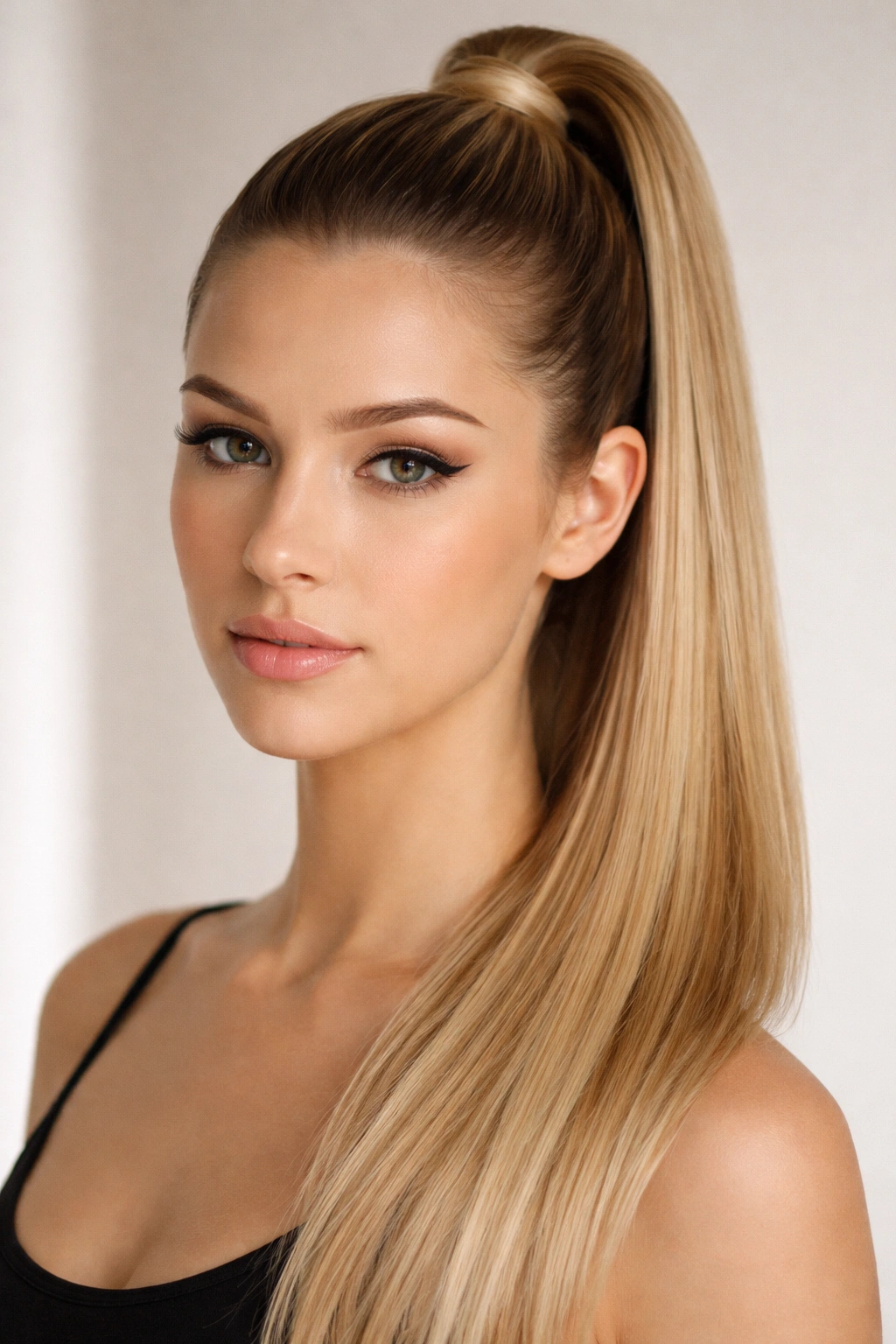 Minimalist portrait of head with high ponytail representing final thoughts