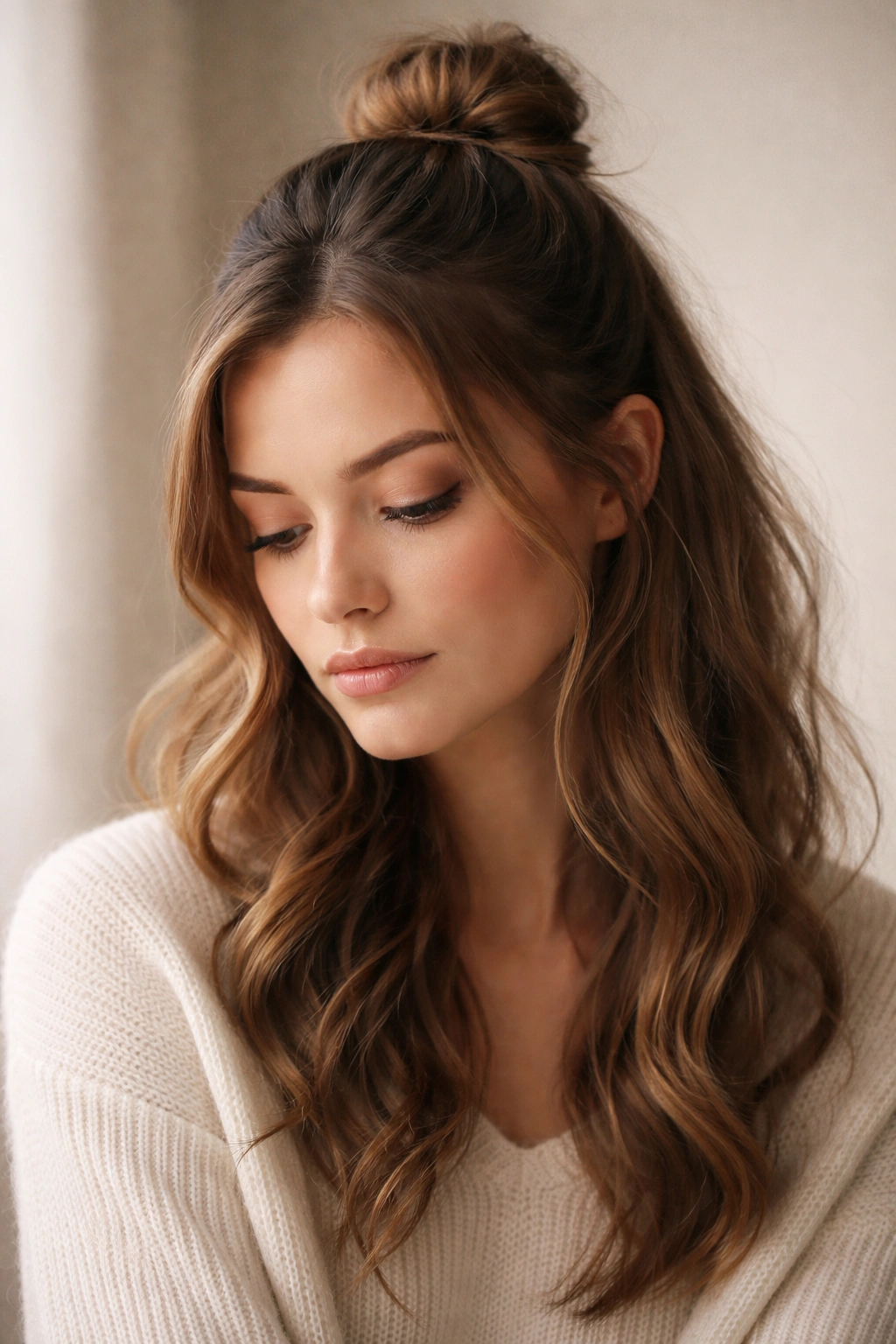 Contemplative portrait conveying final thoughts with calm mood