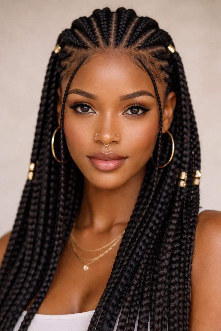 10 Fulani Braids With Human Hair Extensions