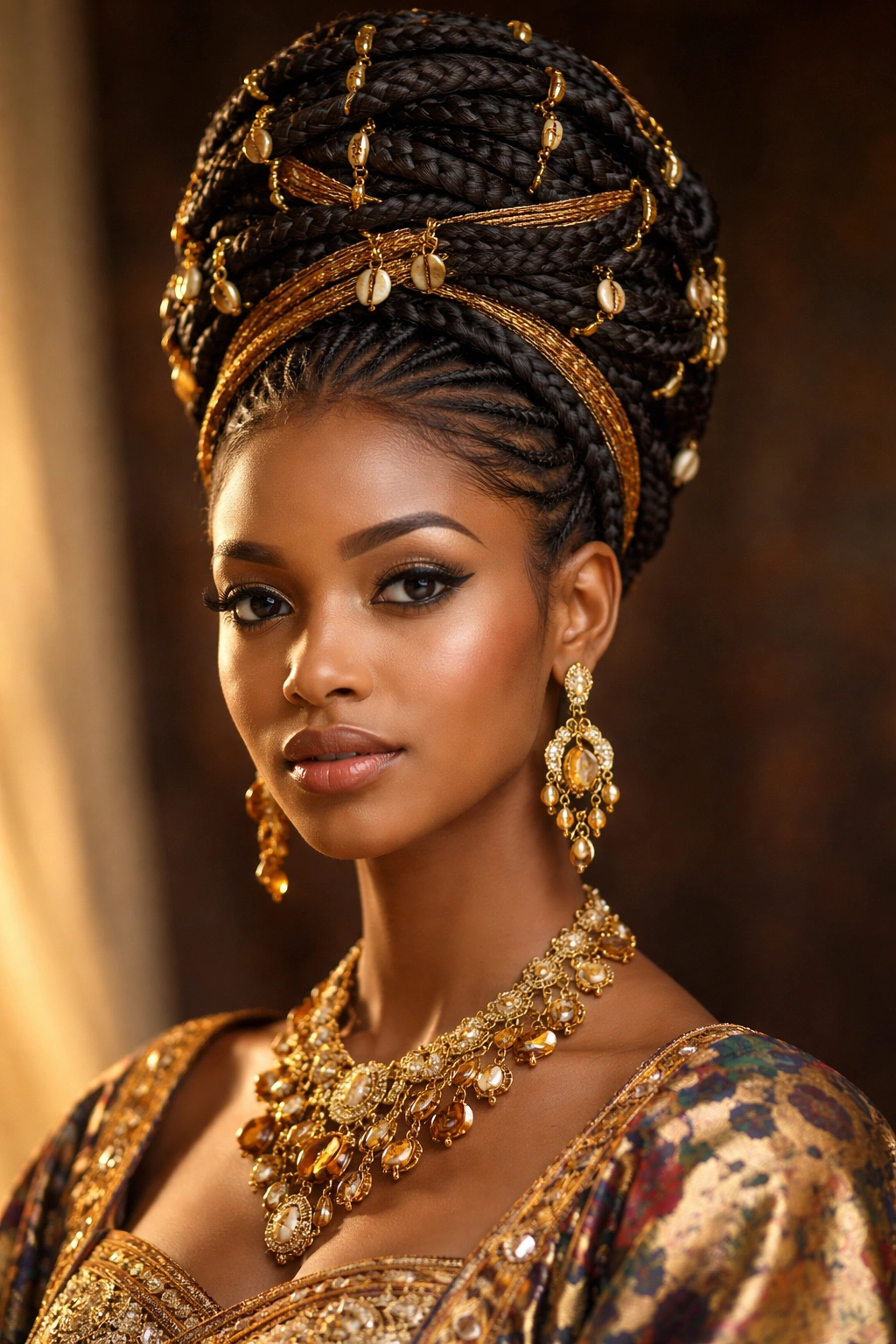 Architectural Gara Gaduro crown made of interlocked braids