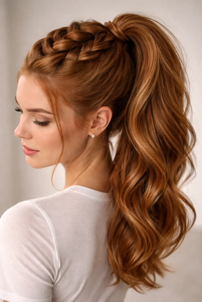 12 Ginger Braided Ponytails for a Warm Look