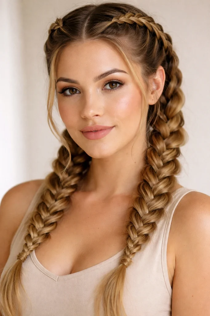 10 French Braids for Round Faces