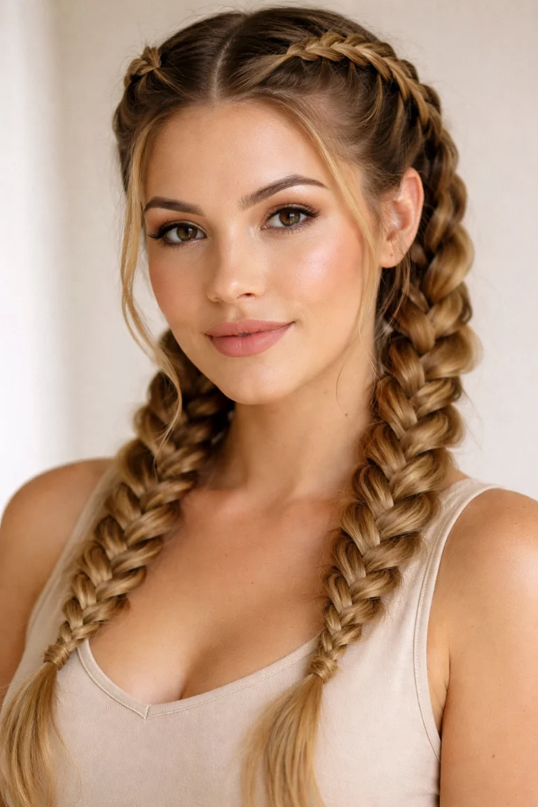 10 French Braids for Round Faces