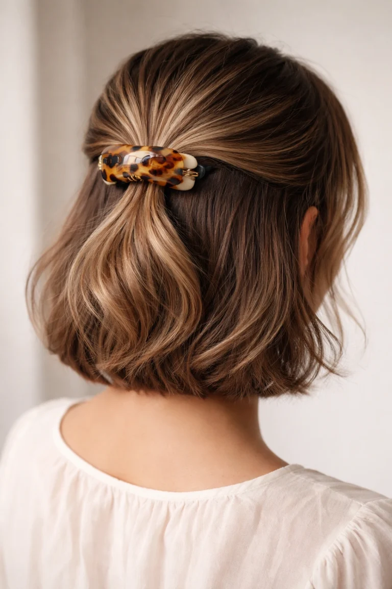 15 Half Up Half Down Ponytails for a Bob