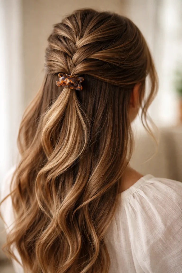 7 French Braids With Claw Clips