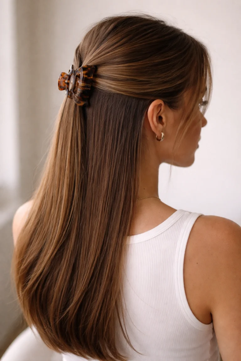 10 Claw Clip Styles for Straight Hair