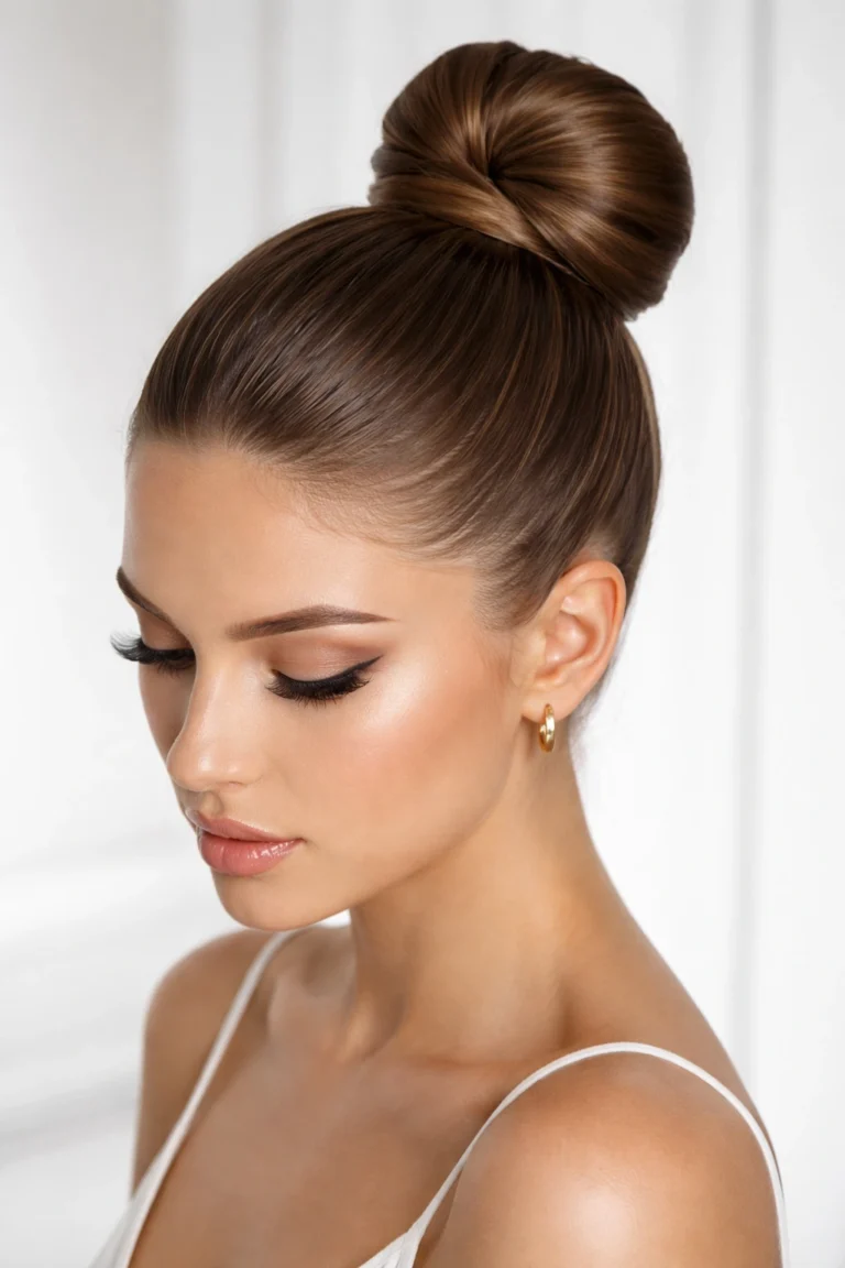 10 Slicked Back Bun Styles for Straight Hair