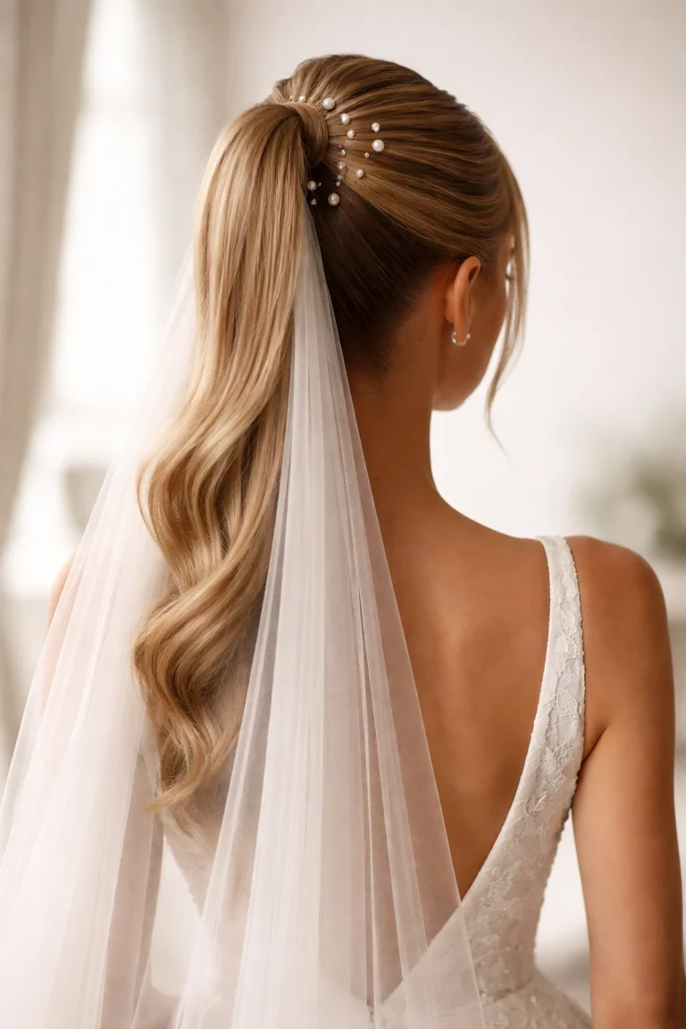 12 Ponytails for Weddings With a Veil