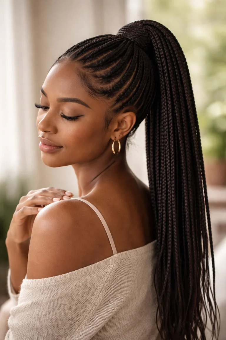 10 Knotless Braid Ponytails for Less Tension