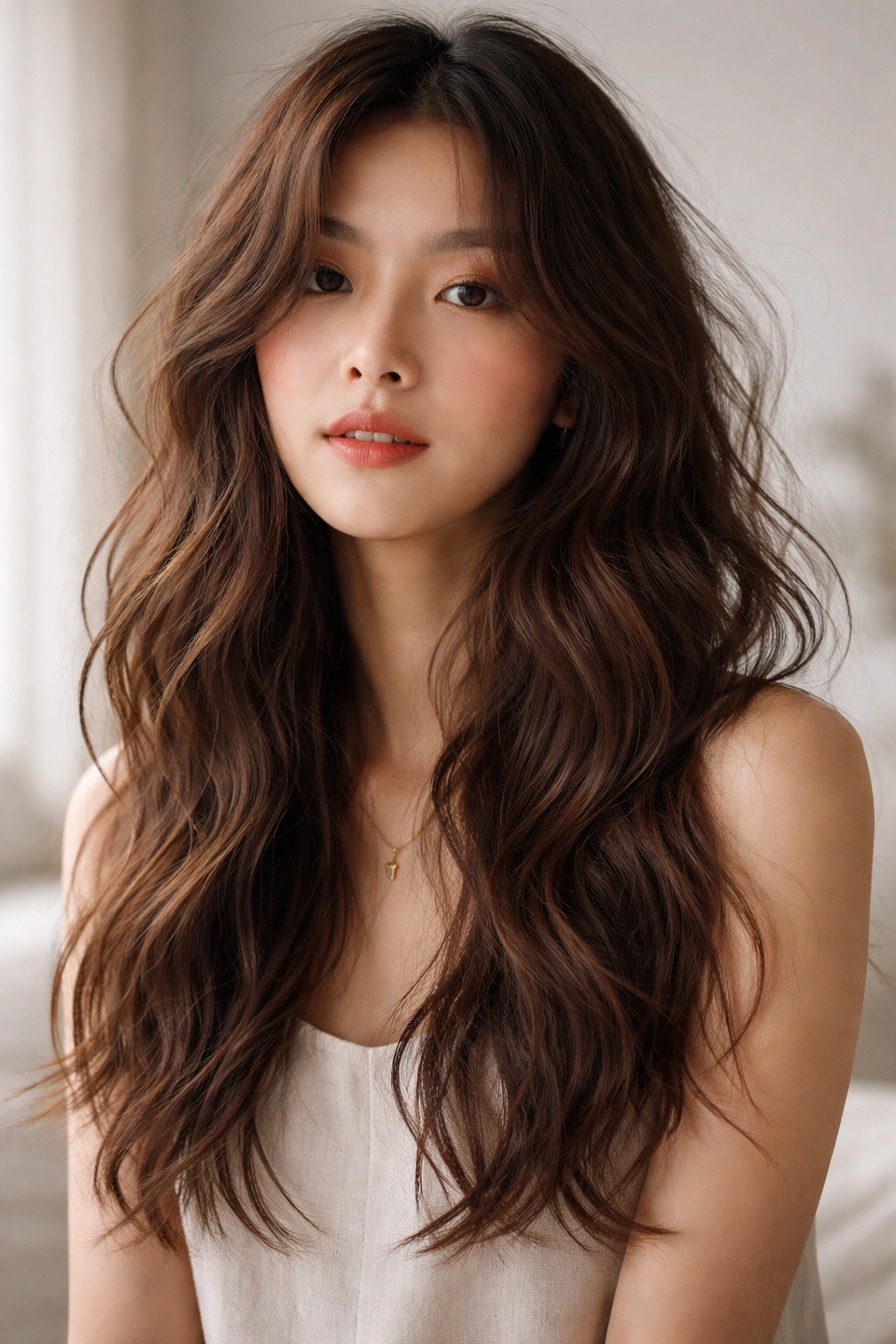 Effortless lived-in waves with tousled texture and natural volume