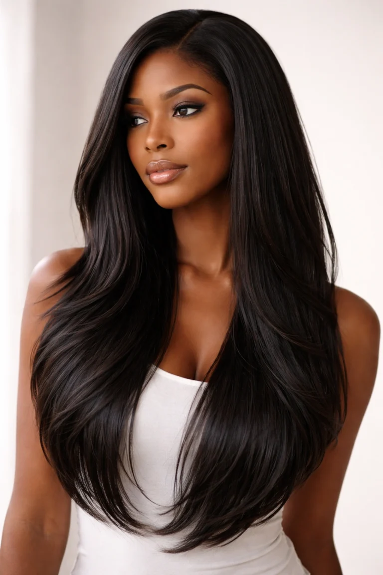 20 Straight Hair Styles for Black Women