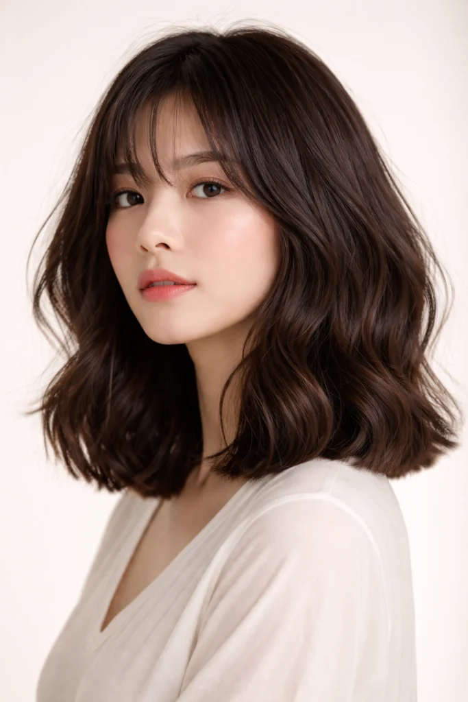 12 Korean Long Wavy Hairstyles