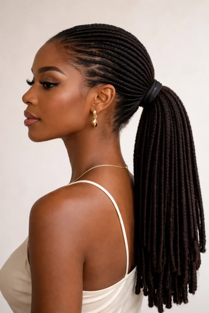 12 Ponytails for Black Women With Locs