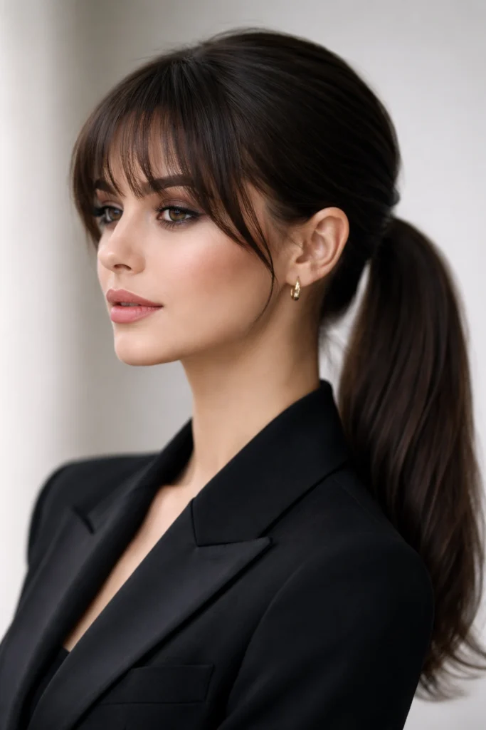 12 Ponytails for Long Hair With Bangs