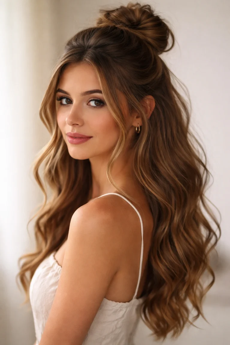 20 Half Up Half Down Homecoming Styles for Long Hair