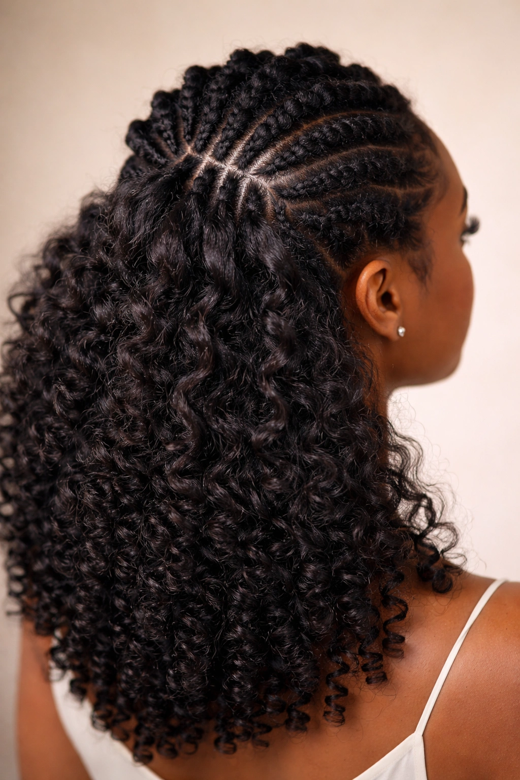 4C hair micro-sectioned for volume, with vertical crown sections and textured side profiles