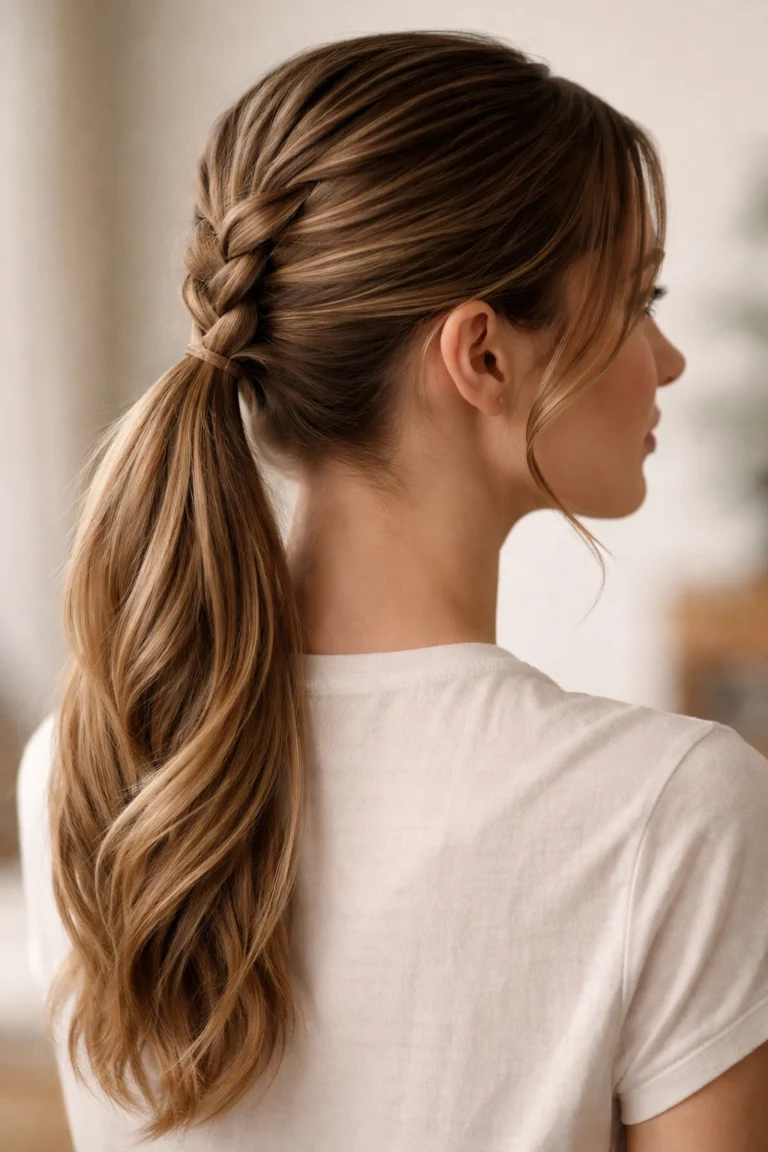 12 Mid Braided Ponytails
