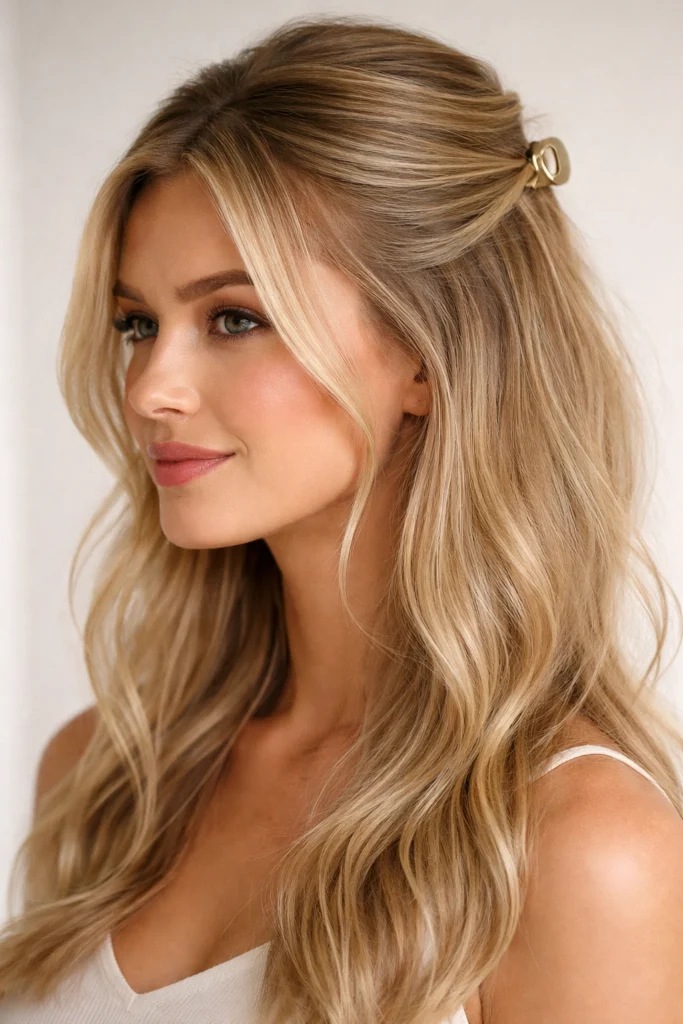 18 Easy Half Up Half Down Styles for Fine Hair