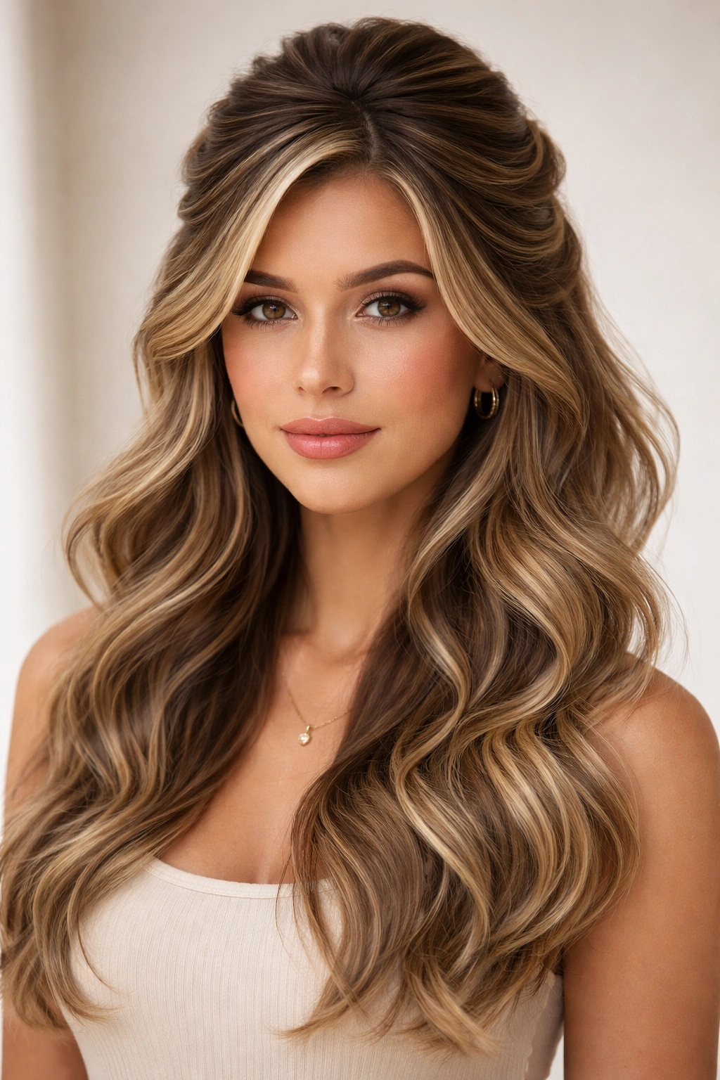 Head-and-shoulders portrait of a swoop with layered waves and varying heights